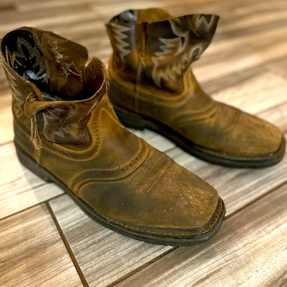 Mens Steel Toe Boots Brown